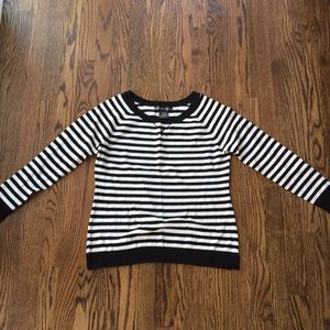 Black and white striped sweater